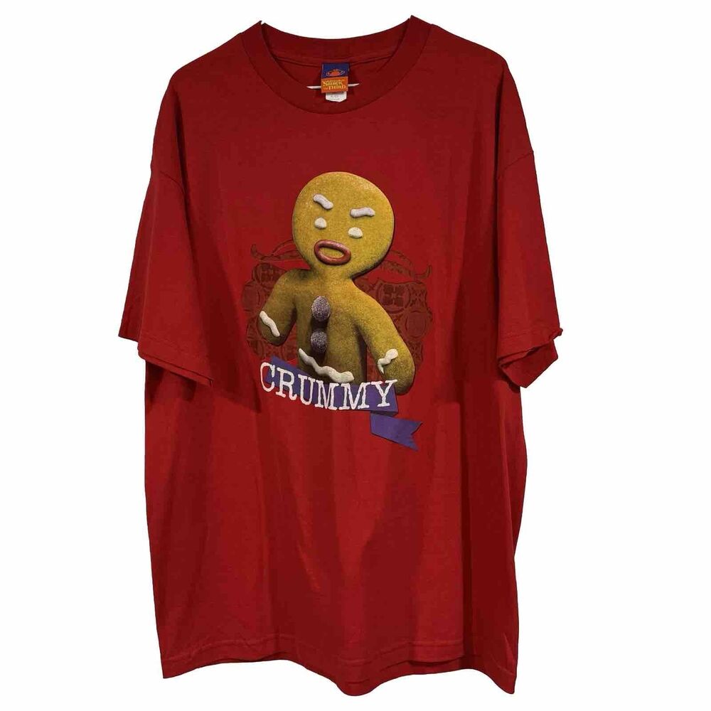 Shrek The Third Crummy Gingerbread Man T Shirt XL 2007 Dream Works RARE
